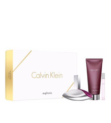 Calvin Klein Euphoria darilni komplet za ženske parfumska voda 100 ml + losjon za telo 200 ml + parfumska voda roll-on 10 ml
