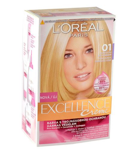 L'Oréal Paris Excellence Creme Hair Colour barva las 1 01 Lightest Natural Blonde