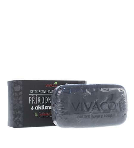 Vivaco Detox naravno trdno milo z aktivnim ogljem 2% 100 g