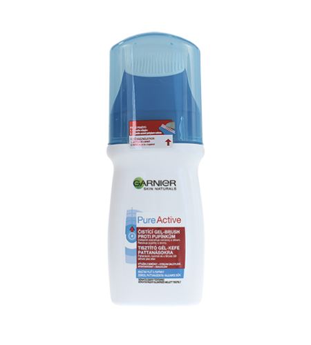 Garnier Skin Naturals Pure Active ExfoBrusher čistilni gel s čopičem 150 ml