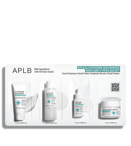 APLB Glutathione Niacinamide Skin Care 4 Types Sachet vlažilni set vzorcev 4 x 3 ml
