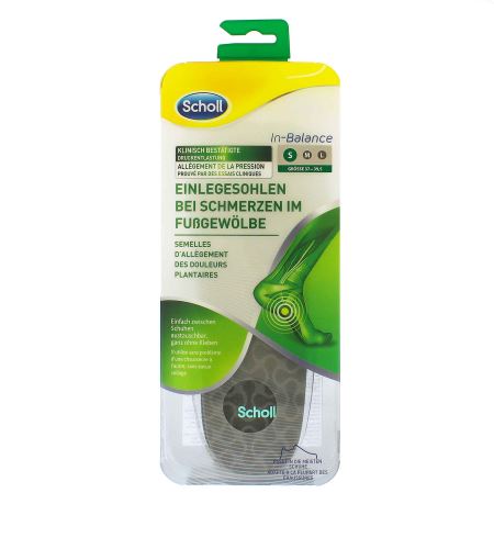 Scholl In-Balance Arch Pain Relief Insole Small vložki za čevlje 1 kos