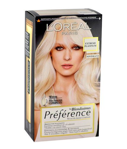 L'Oréal Paris Préférence les Blondissimes Hair Colour barva las 1 kos Extreme Platinum