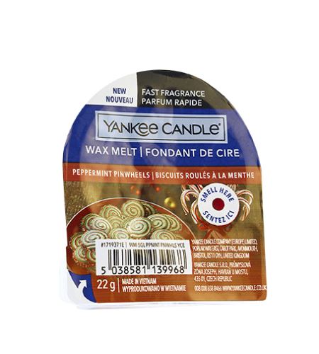 Yankee Candle Peppermint Pinwheels dišeči vosek 22 g