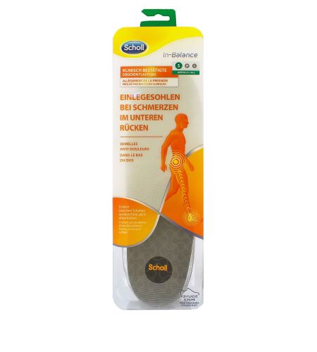 Scholl In-Balance Lower Back Pain Relief Insole Small vložki za čevlje 1 kos