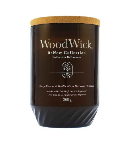 WoodWick ReNew Cherry Blossom & Vanilla velika sveča 368 g