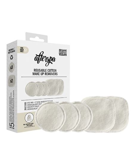 AfterSpa Reusable Cotton Make Up Removers pralni tamponi za odstranjevanje ličil
