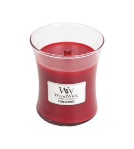WoodWick Pomegranate dišeča sveča z lesenim stenjem 275 g