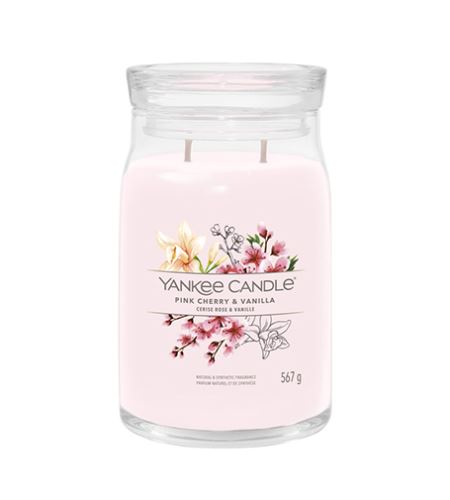 Yankee Candle Pink Cherry & Vanilla Aromatična velika sveča signature 567 g