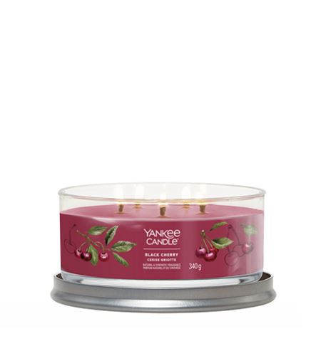 Yankee Candle Black Cherry Aromatična sveča signature tumbler 5 stenjev 340 g