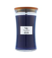 WoodWick Hinoki Dahlia dišeča sveča z lesenim stenjem 609 g