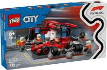 LEGO® City 60443 Servisni boks in mehaniki z avtomobilom Ferrari F1® (2)