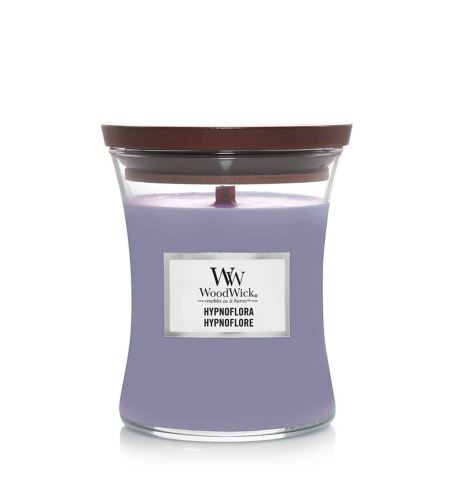 Woodwick Hypnoflora dišeča sveča z lesenim stenjem 275 g