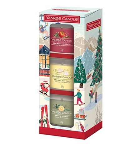 Yankee Candle Holiday Party votivna sveča v steklu 3x37 g