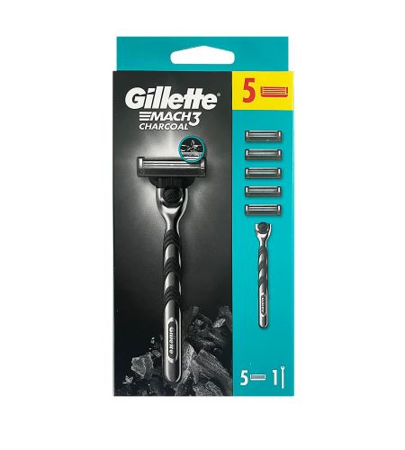 Gillette Mach3 Charcoal brivnik + glave 5 kos
