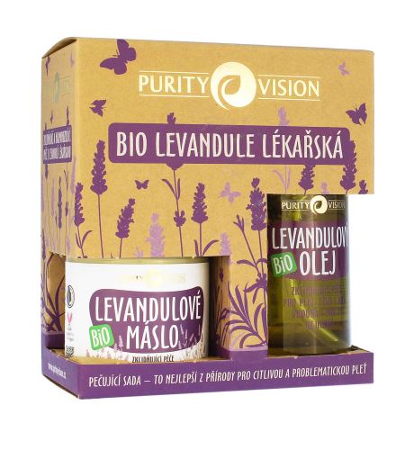 Purity Vision BIO Lavender komplet za nego levandulový olej 100 ml + levandulové máslo 120 ml