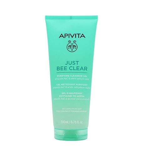 Apivita Just Bee Clear Purifying Cleanser Gel gel za čiščenje obraza za akne 200 ml