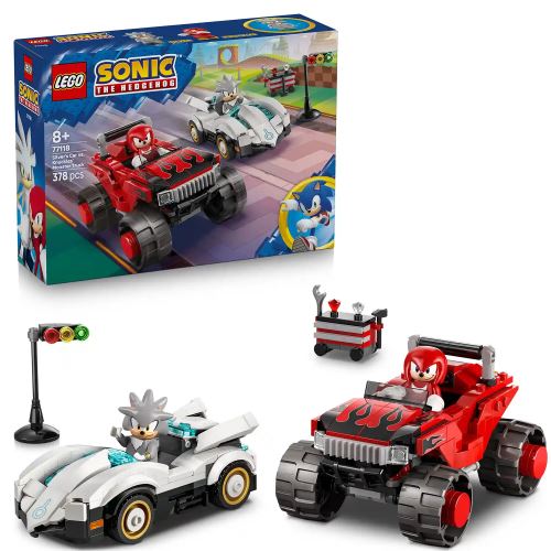 LEGO® Sonic the Hedgehog™ 77118 Silver's Car vs Knuckles' Monster Truck