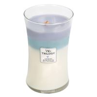 WoodWick Calming Retreat dišeča sveča z lesenim stenjem 609,5 g