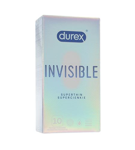 Durex Invisible Extra Thin Extra Sensitive kondomi 10 kos