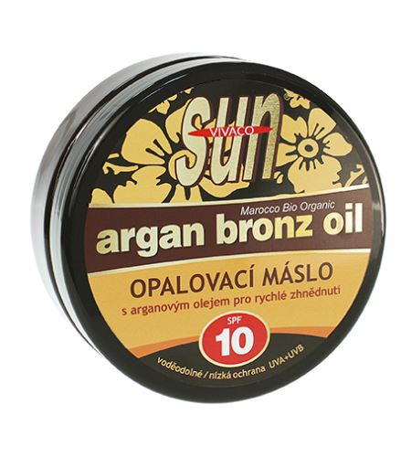 Vivaco SUN Argan Bronz Oil maslo za zaščito pred soncem z organskim arganovim oljem SPF 10 200 ml
