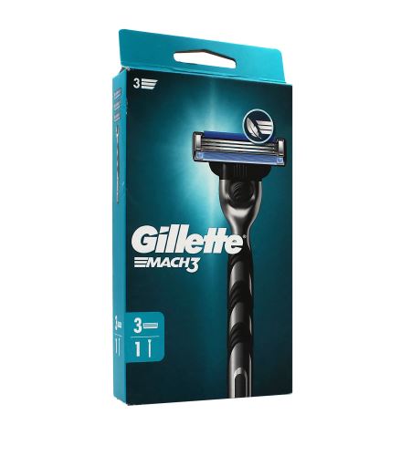 Gillette Mach3 brivnik + glave 3 kos