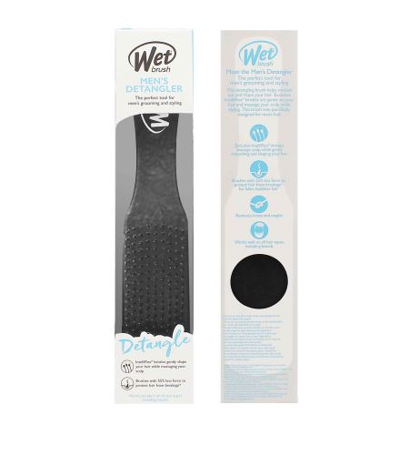 Wet Brush Men's Detangler krtača za lase Black Leather