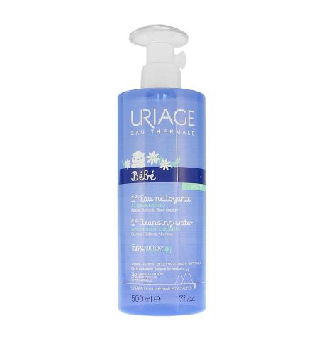 URIAGE Bébé 1st Cleansing Water Čistilna voda za telo in obraz za otroke 500 ml