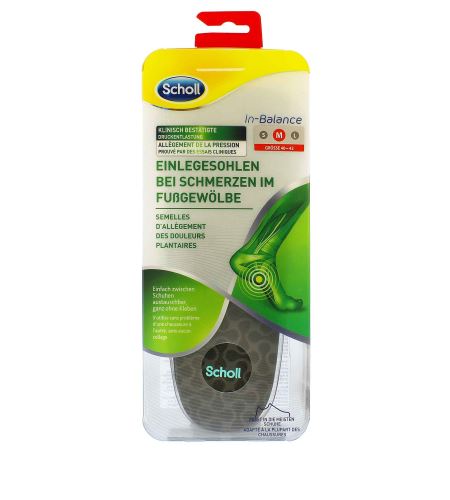 Scholl In-Balance Arch Pain Relief Insole Medium vložki za čevlje 1 kos